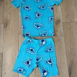 Cat & Jack Aqua Shark Pattern Pajama Set